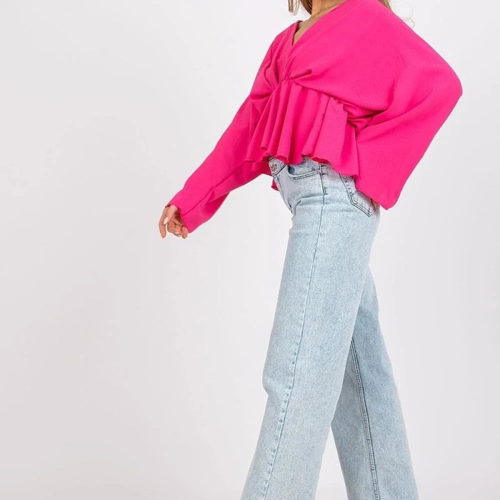 Loose Fit Wide Sleeve Blouse