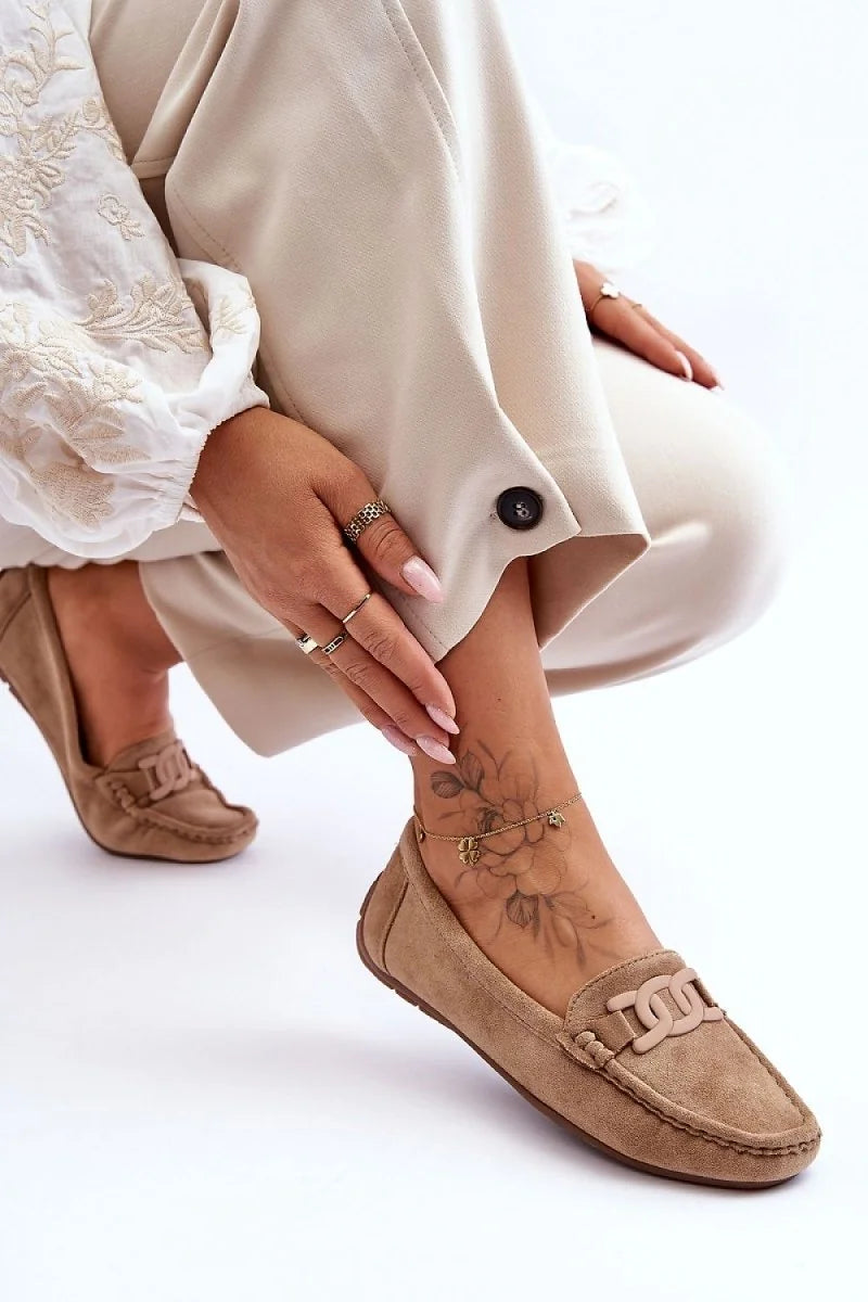 Women's Eco-Suede Moccasins with Decorative Accent