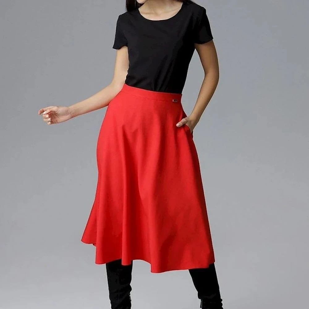Belted Flared Skirt