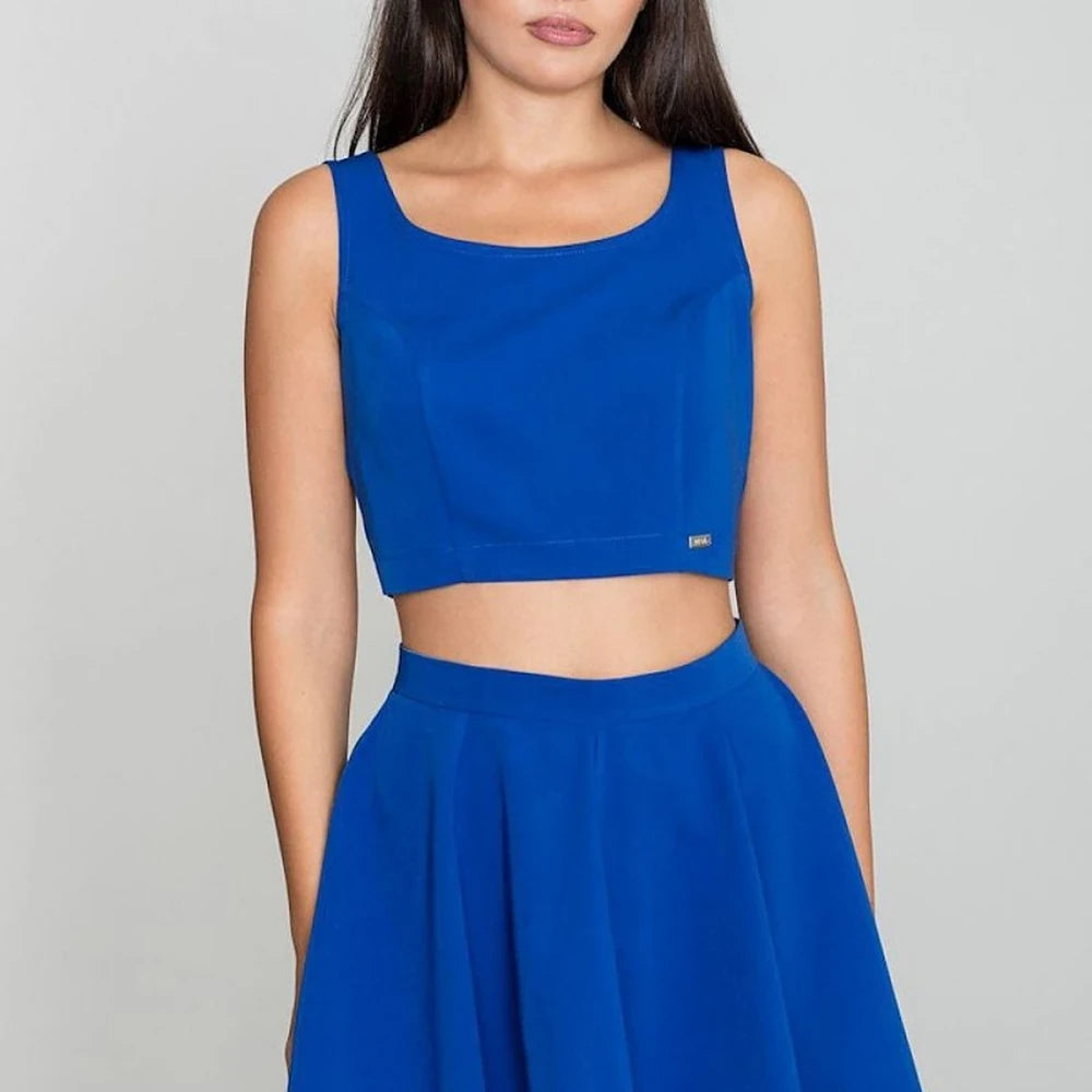Women's Trendy Skirt Set with Zipper