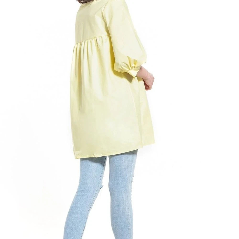 Pointed Neck Tunic Top - 100% Cotton