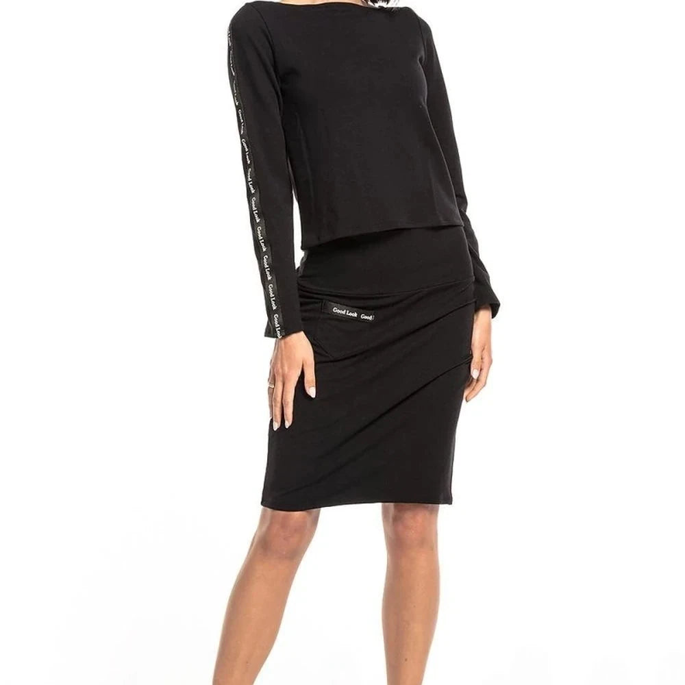 Red Straight Skirt with High Waist