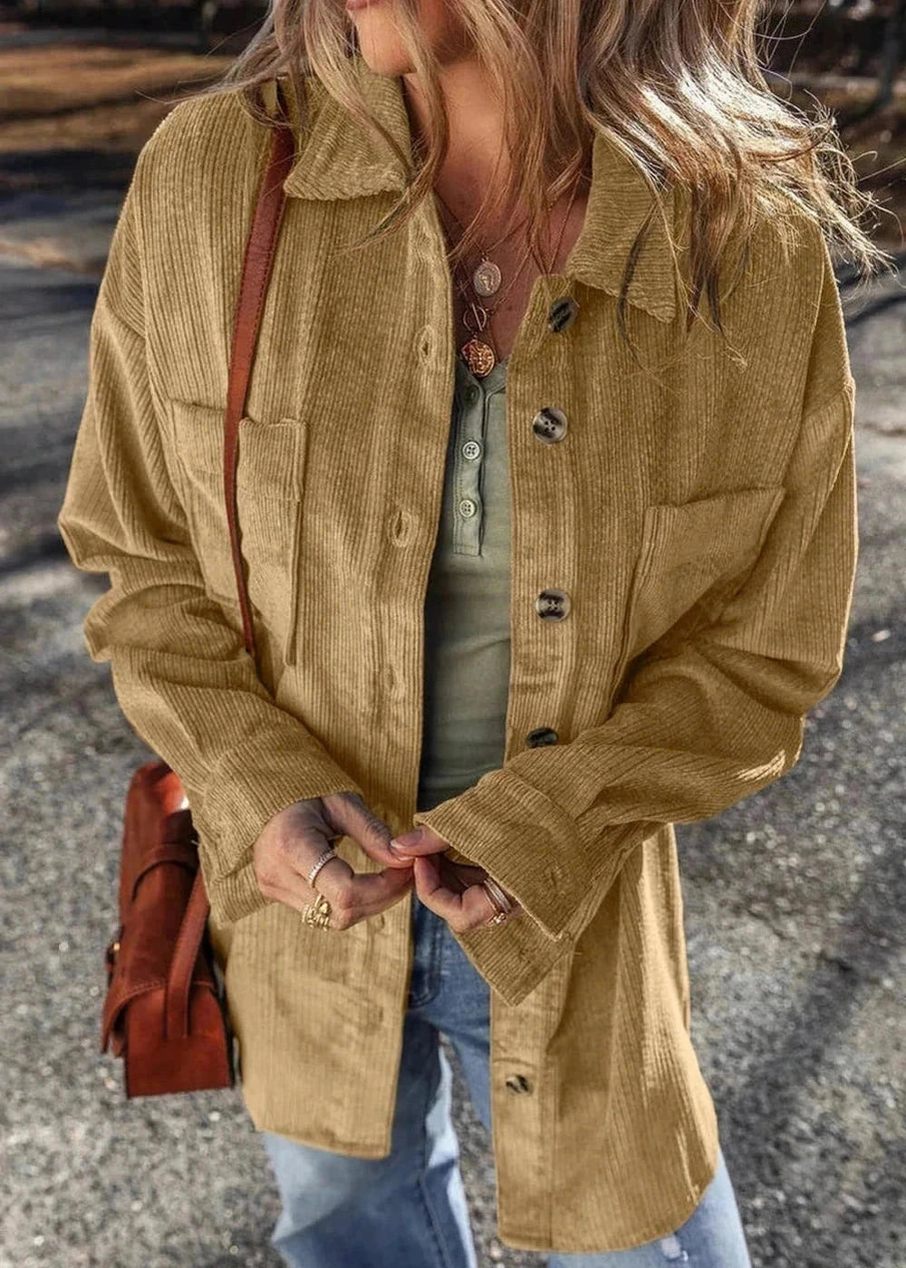 Polyester blend long sleeve jacket