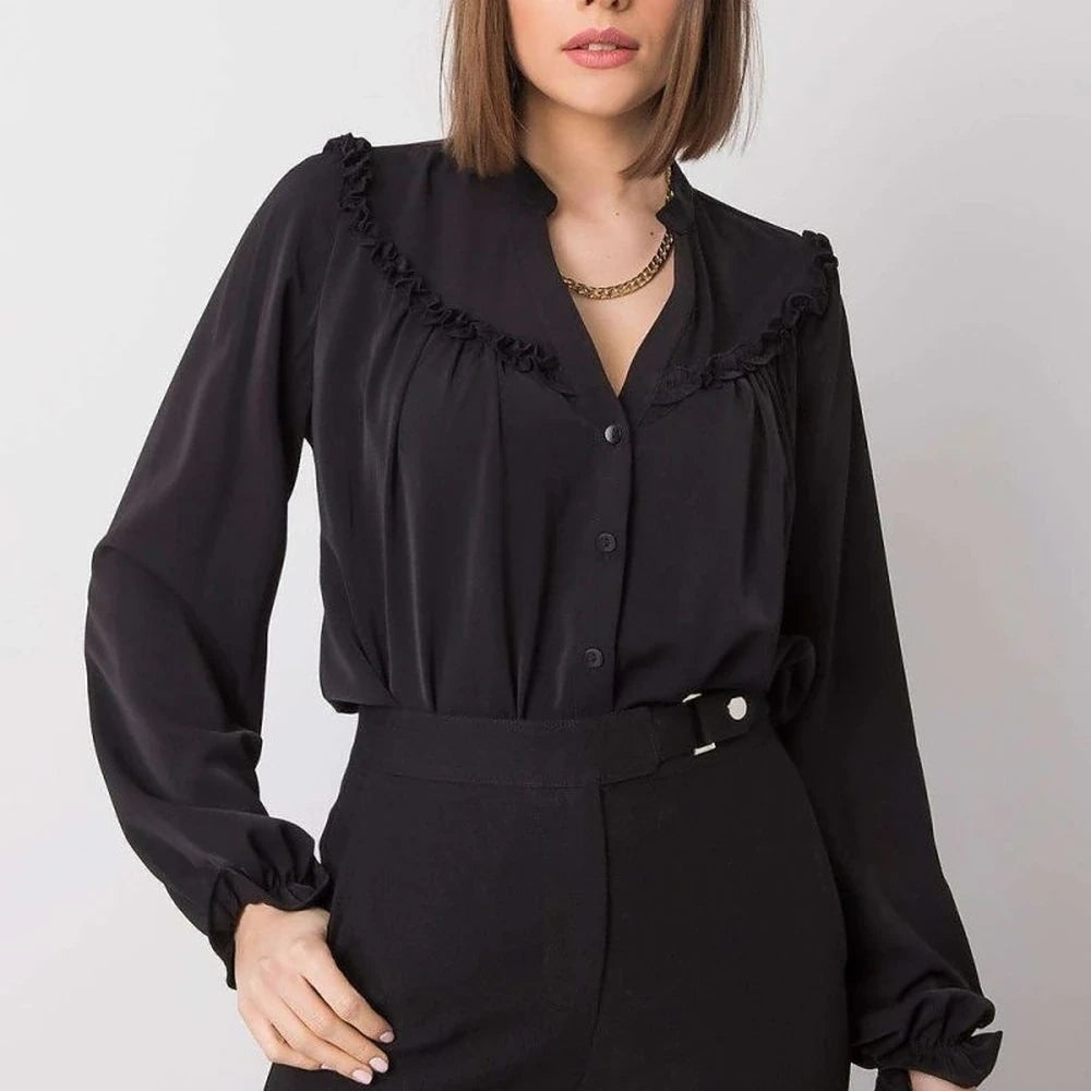 Black Long Sleeve Button Down Shirt