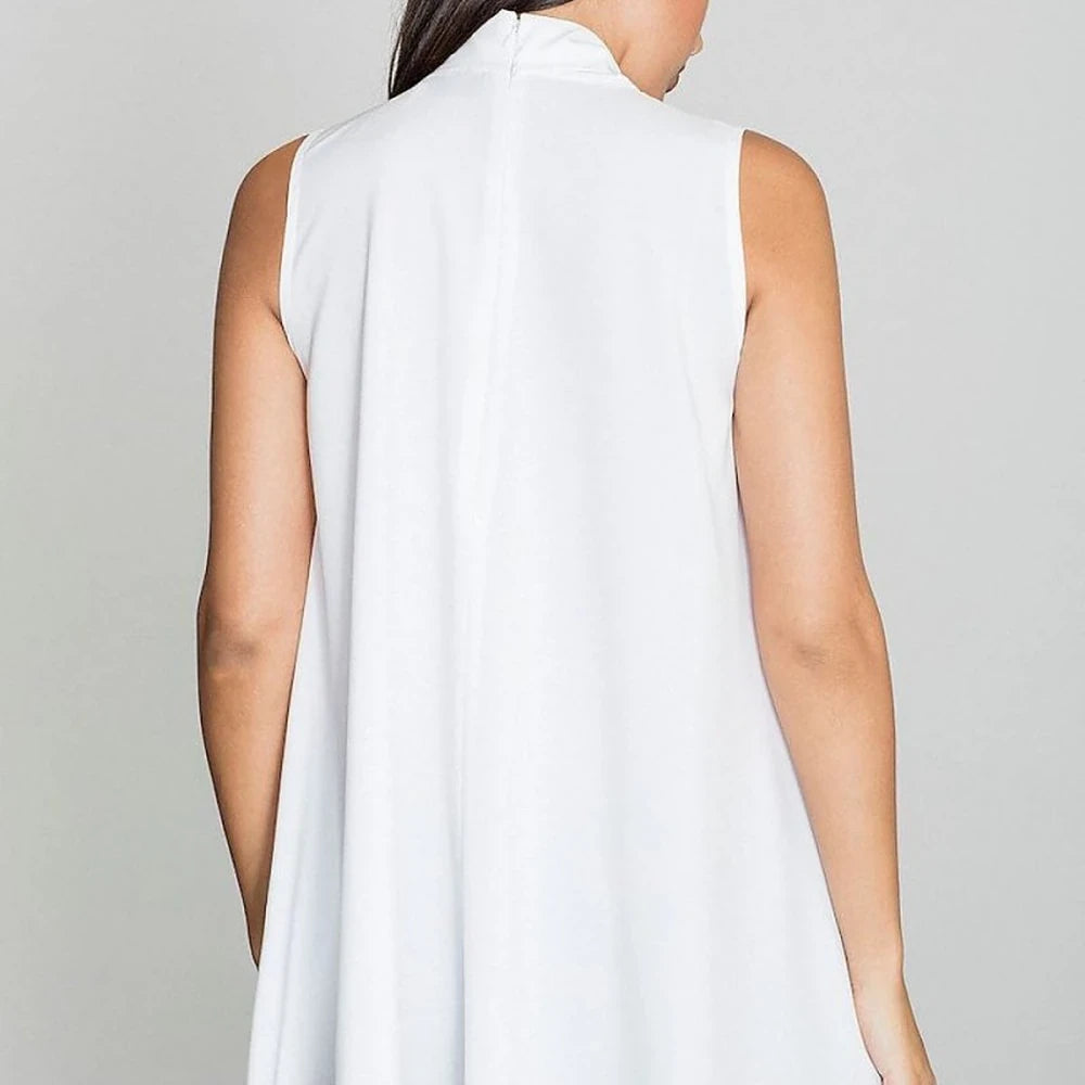 Flared Off-Shoulder Tie Front Blouse