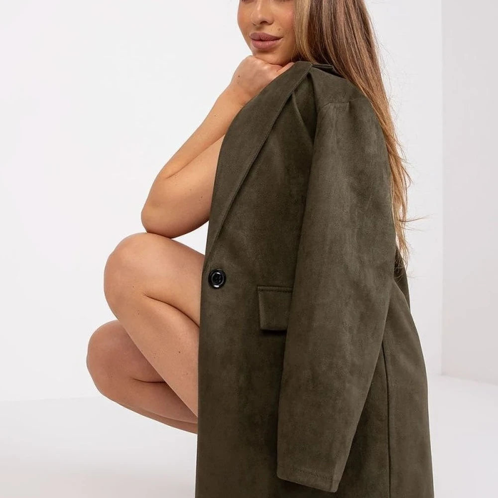Imitation Suede Zipper Jacket