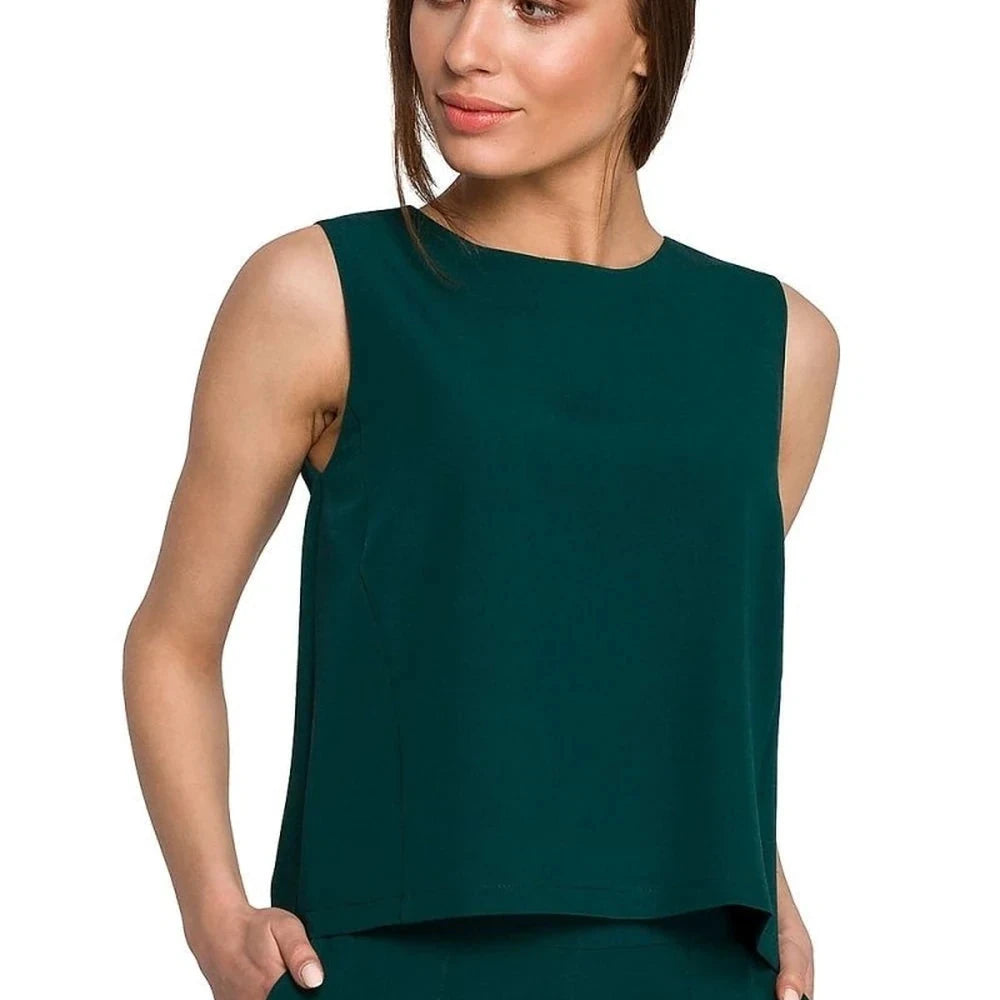 Sleeveless Trapeze Blouse