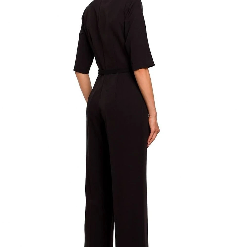 Women's Collar Neck Straight Leg Jumpsuit