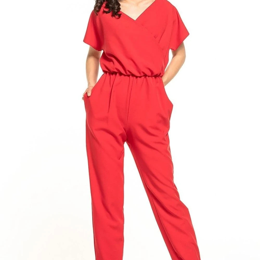 Green Envelope Neck Jumpsuit