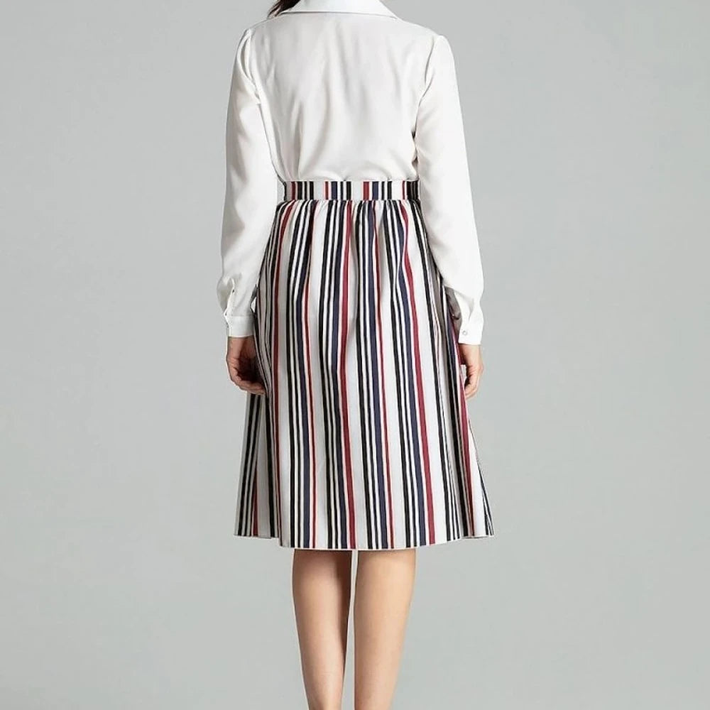 Floral Pleated Midi Skirt with Belt