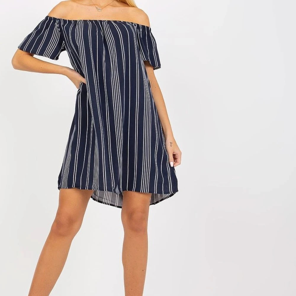Summer Day Dress with Spanish Neckline