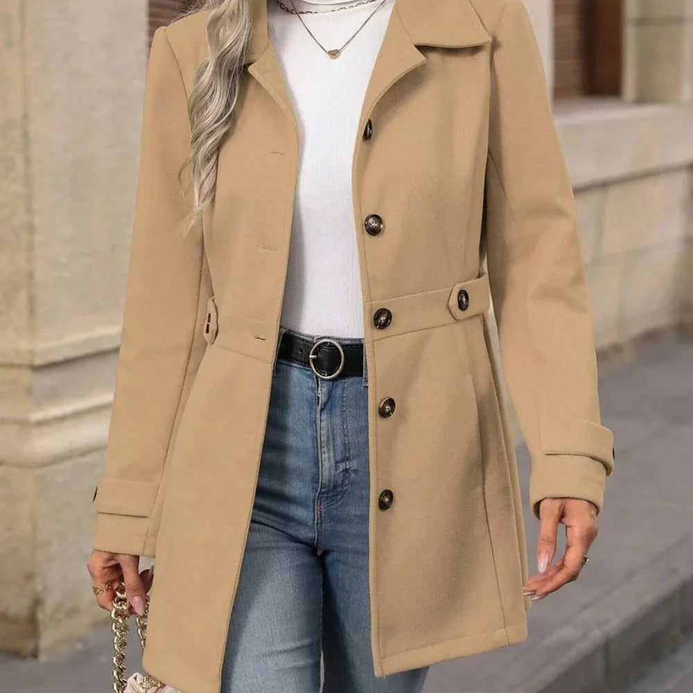 Button Up Long Sleeve Coat