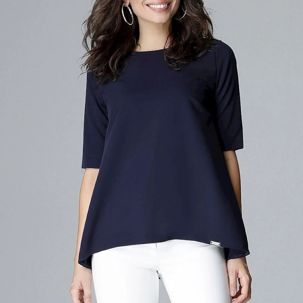 Loose Fit Blouse with Breathable Fabric