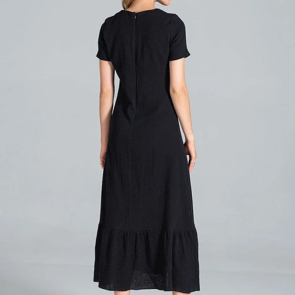 Midi Dress with Sweetheart Neckline