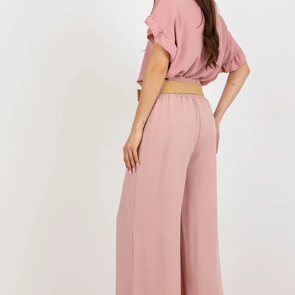 Women's Wide Leg High Rise Trousers
