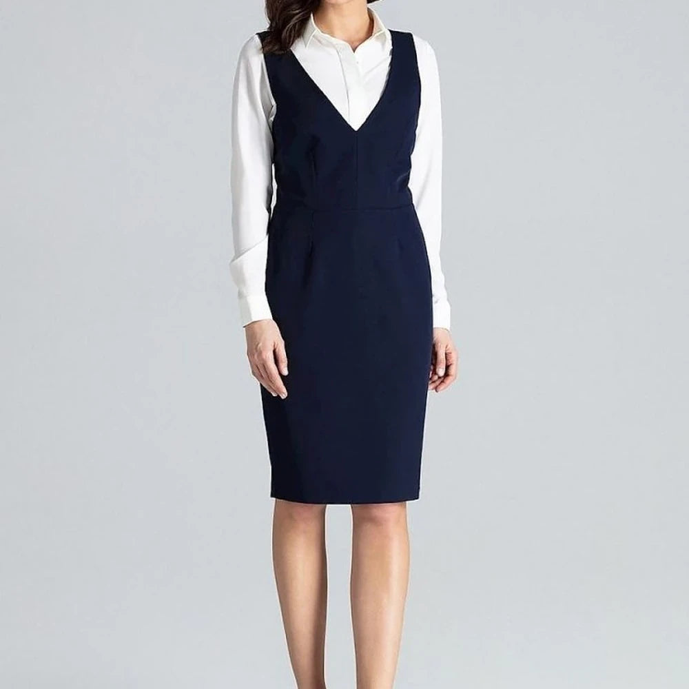 Sleeveless Midi Dress with Open Back