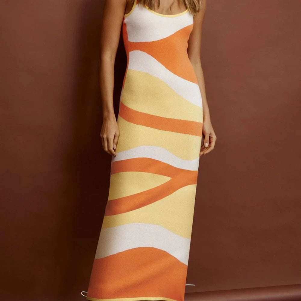 Spaghetti Strap Maxi Sweater Dress