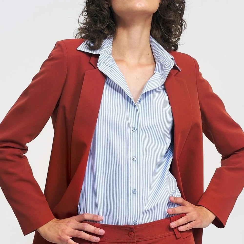 Elegant Lined Blazer Jacket