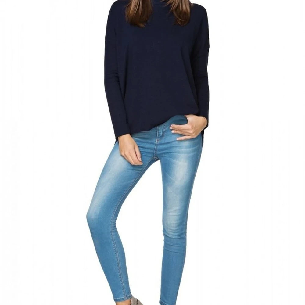 Knit Hooded Sweatshirt with Raw Edges