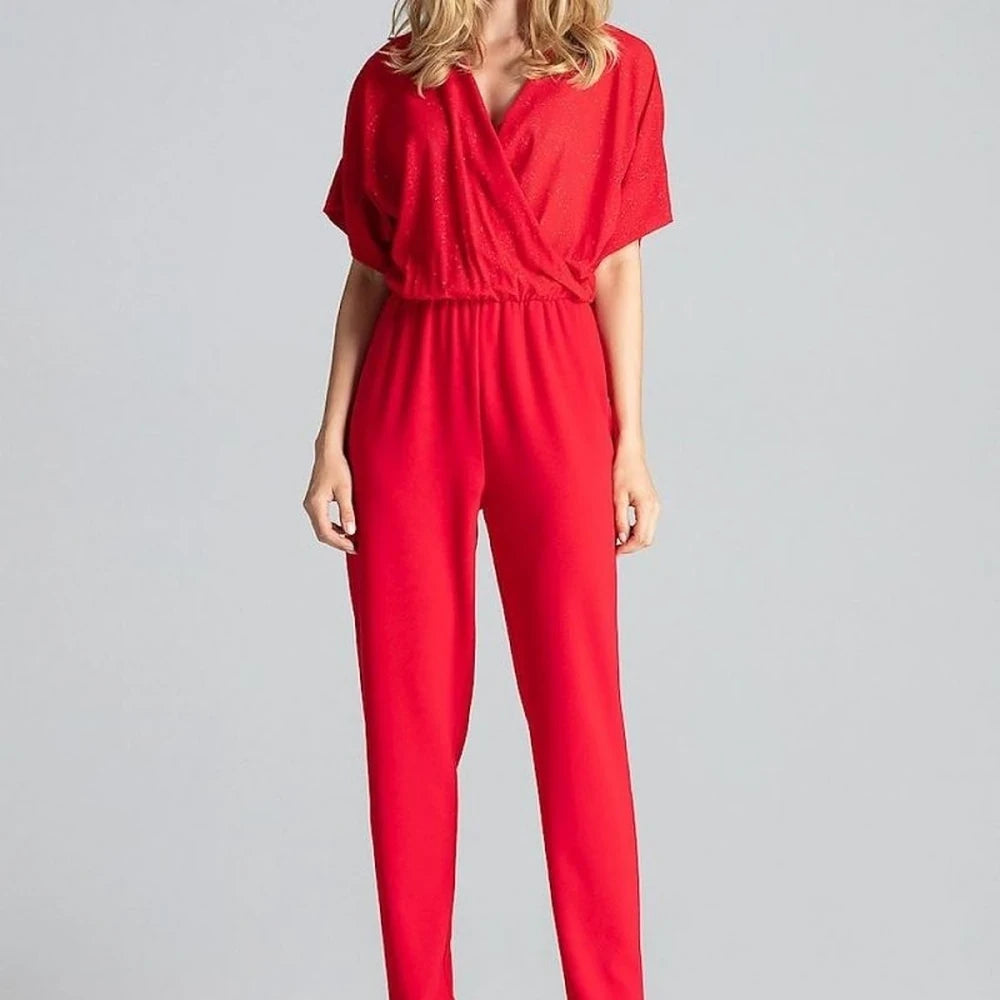 Elegant Navy Jumpsuit with Tapered Legs