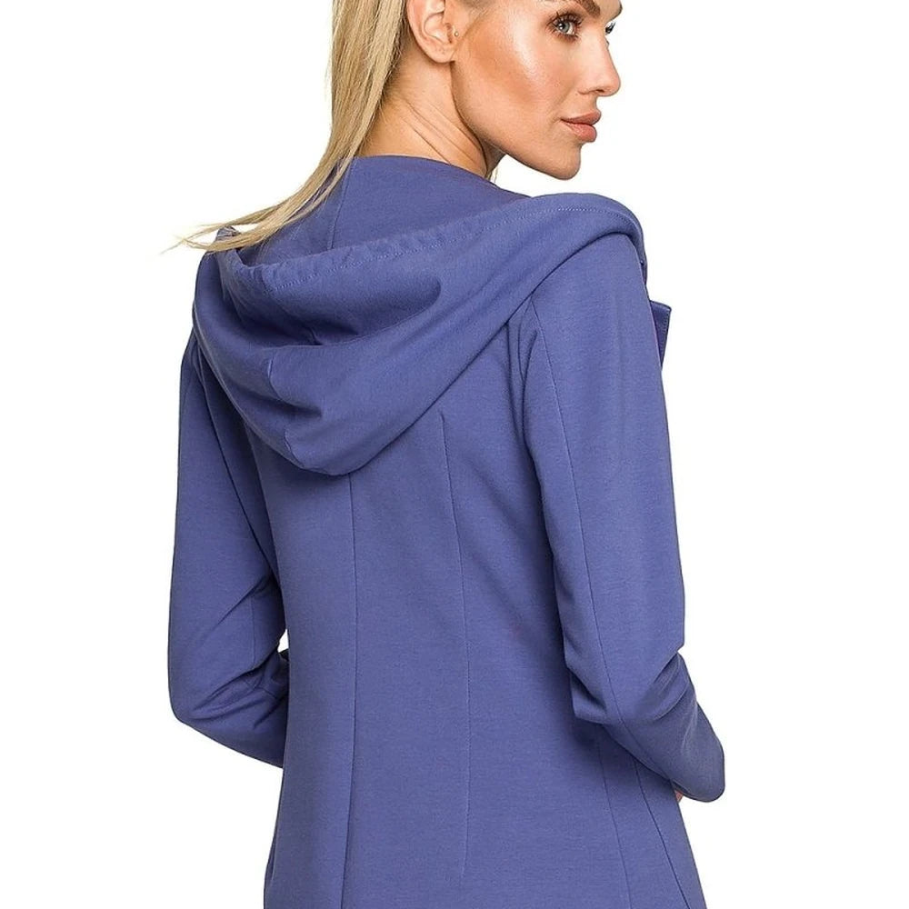 Knitted Jacket with Hood and Pockets