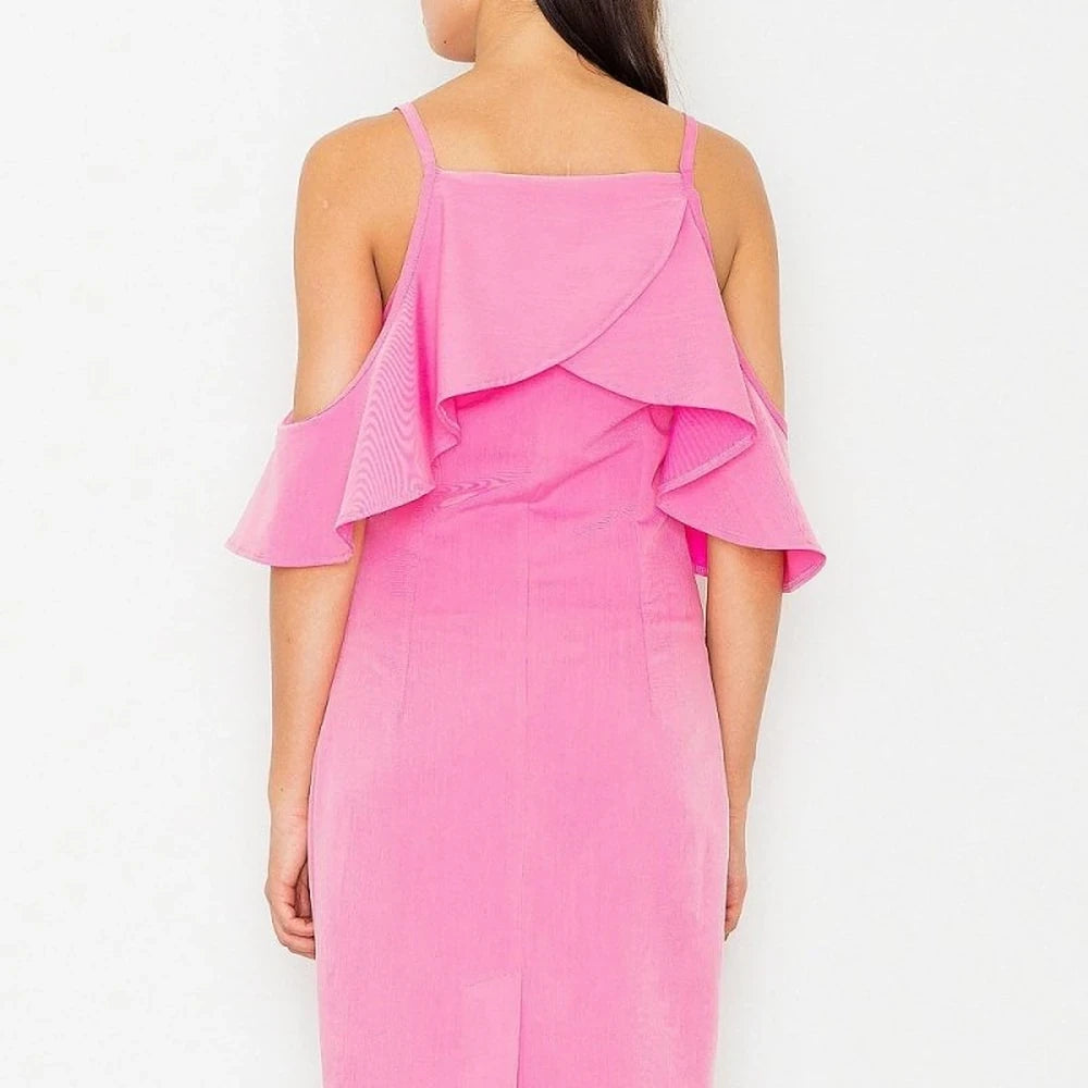 Chic Knit Dress with Frill Detail