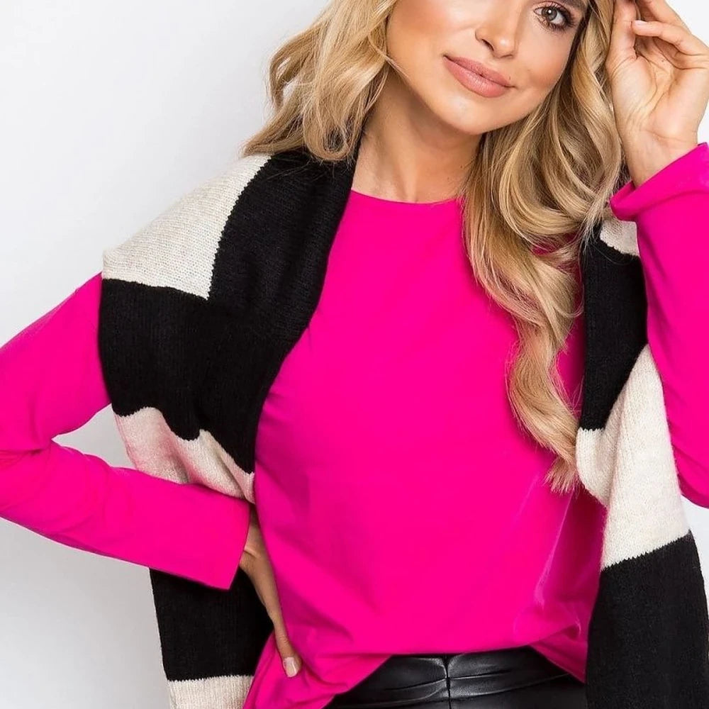Cotton Spandex Long Sleeve Blouse