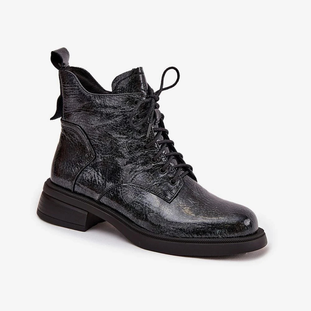 Women's Patent Leather Ankle Boots