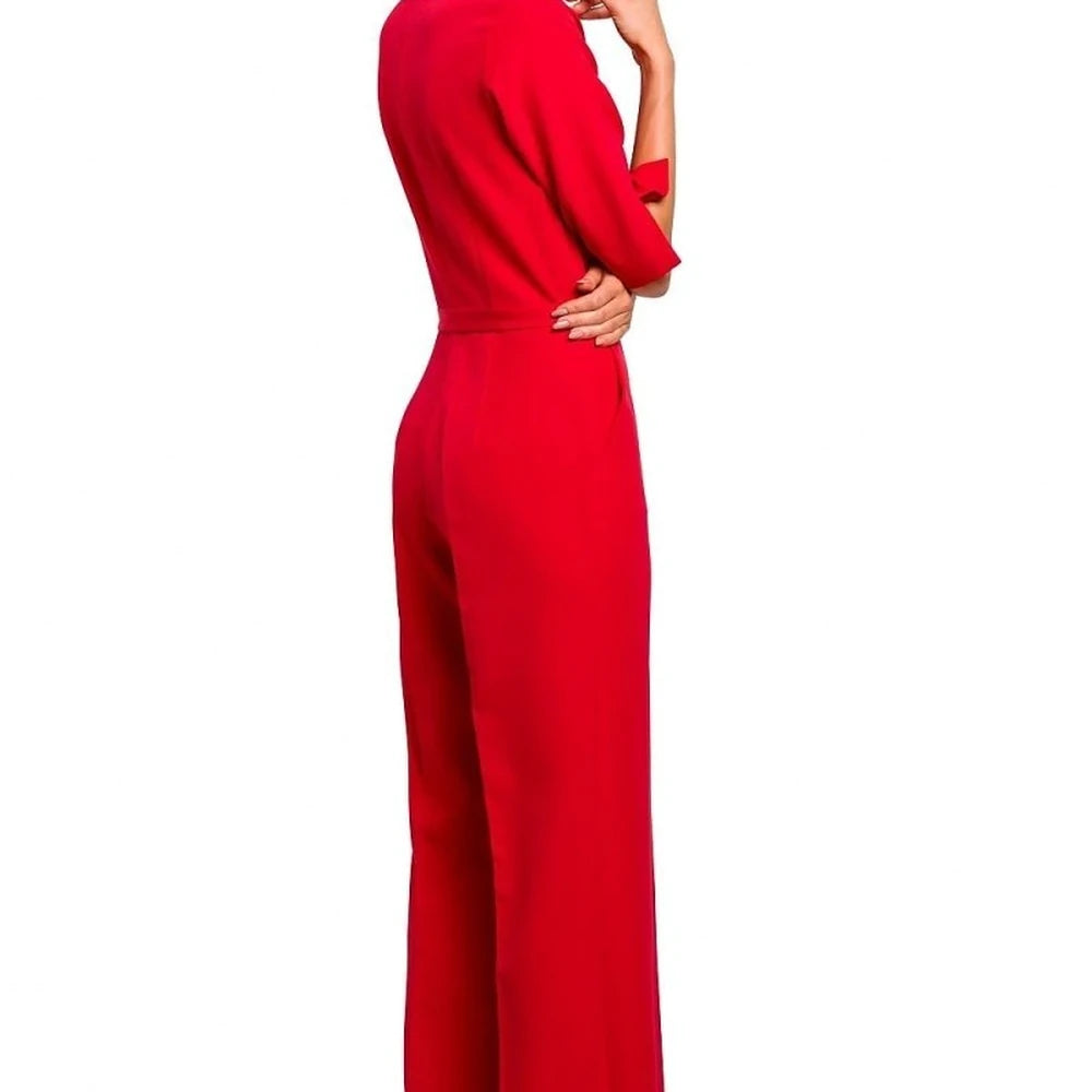 Women's Collar Neck Straight Leg Jumpsuit
