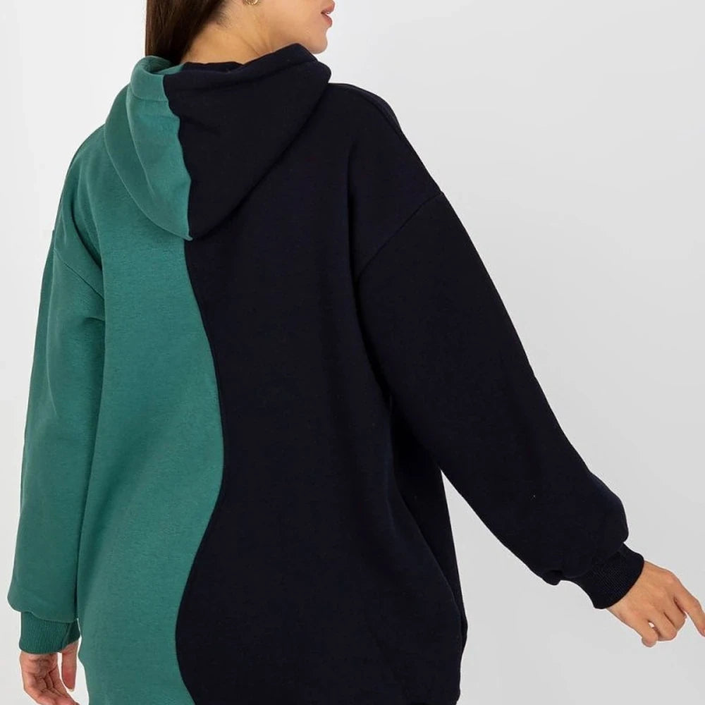 Women's Two-Color Hooded Sweatshirt