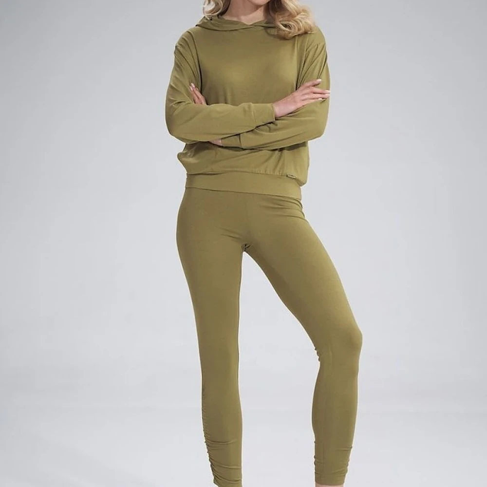 Viscose Hooded Sweatshirt with Long Sleeves