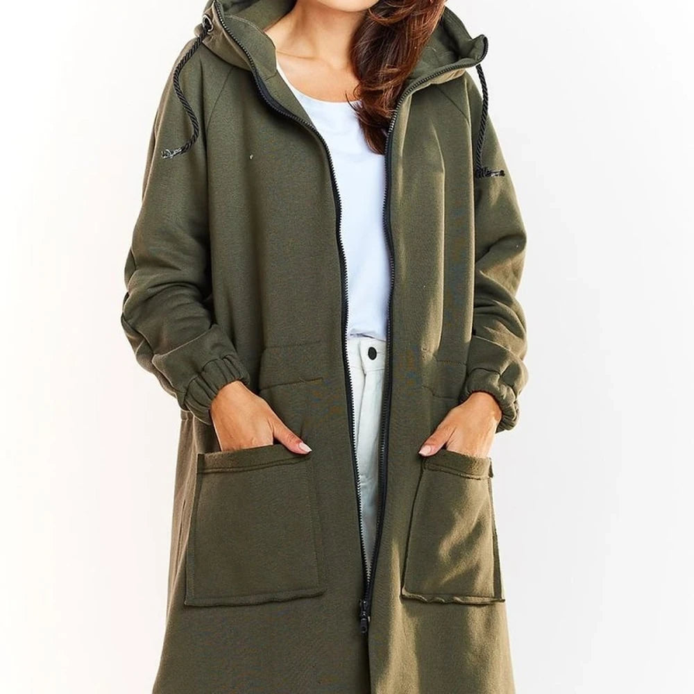 Warm Parka with Drawstring Waist