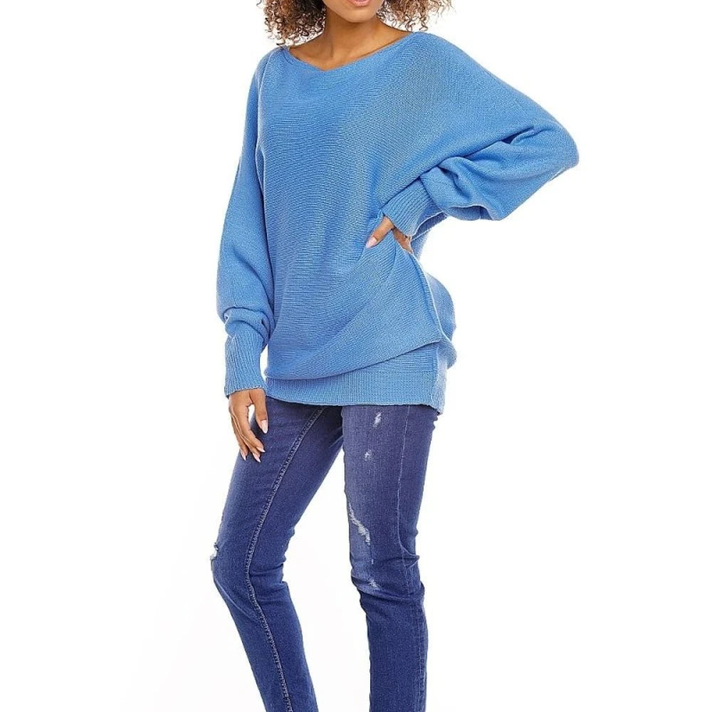Oversize Pregnancy Sweater with Boat Neck