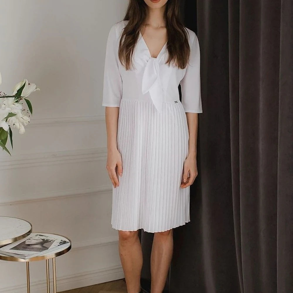 Midi Cocktail Dress with Kimono Sleeve
