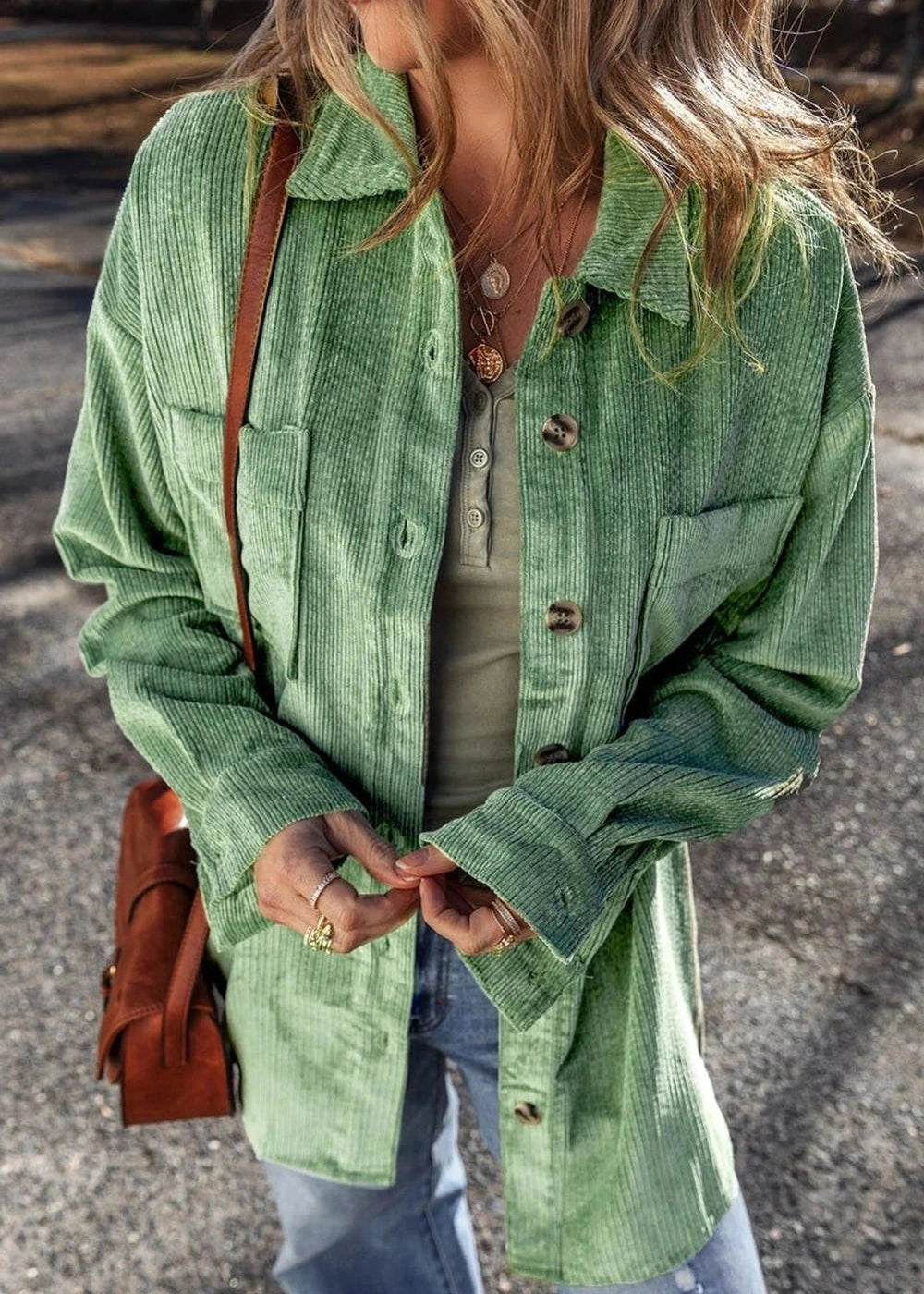 Polyester blend long sleeve jacket