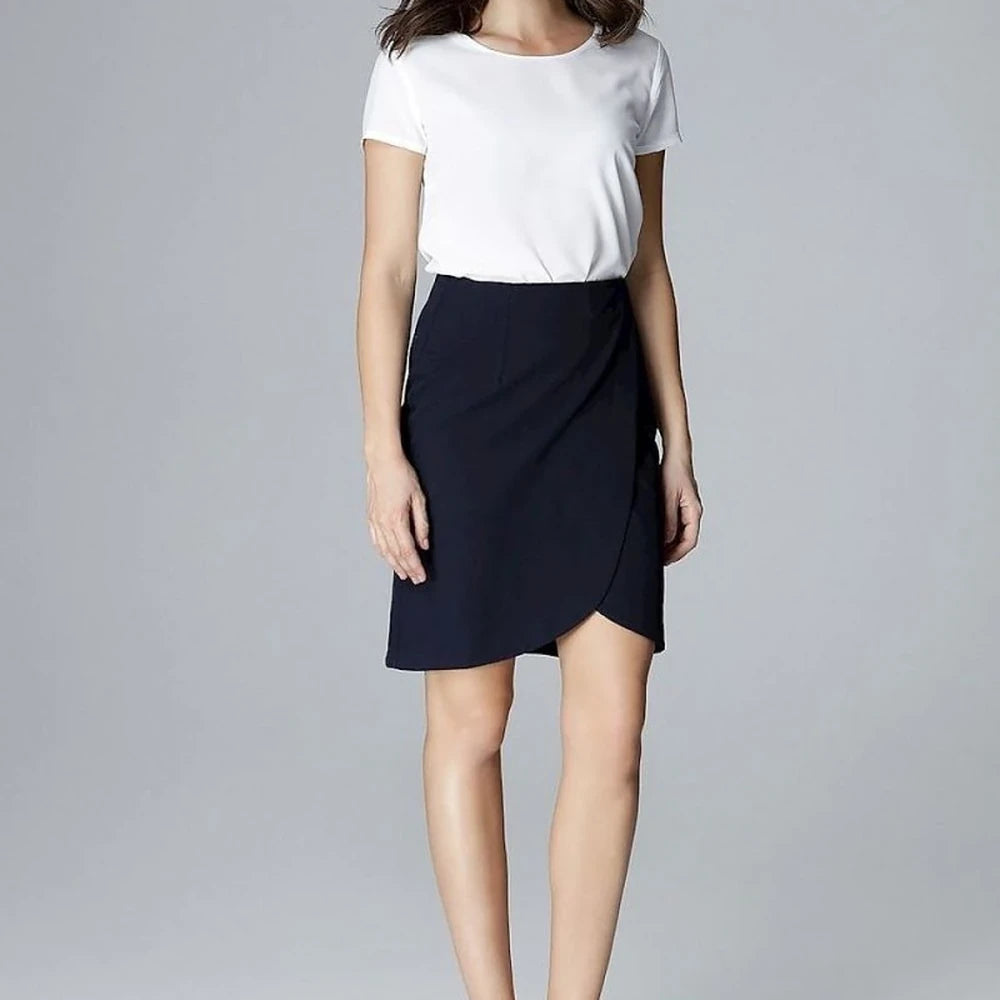 Mini Envelope Skirt with Tie Belt