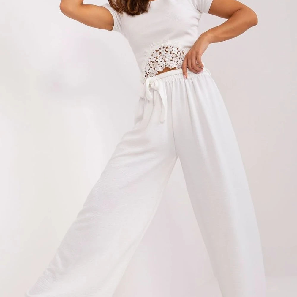 Wide Leg High Waist Trousers
