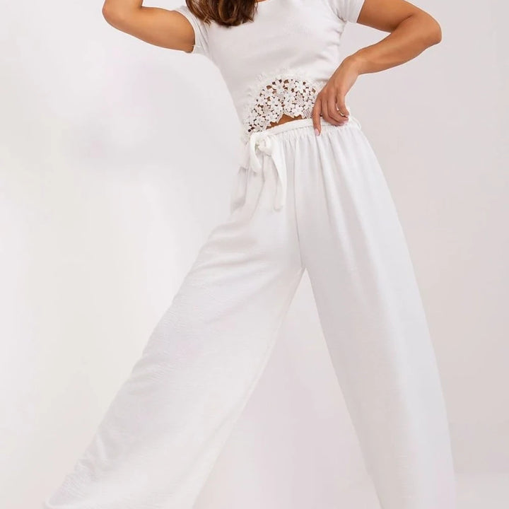 Wide Leg High Waist Trousers