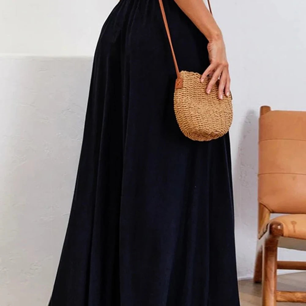 Wide Leg Drawstring Waist Pants