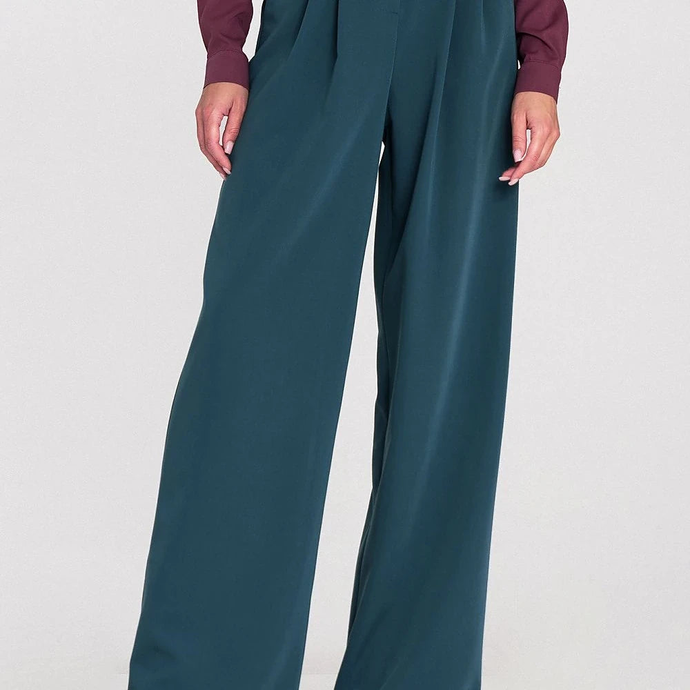 Women's High Waist Wide Leg Trousers