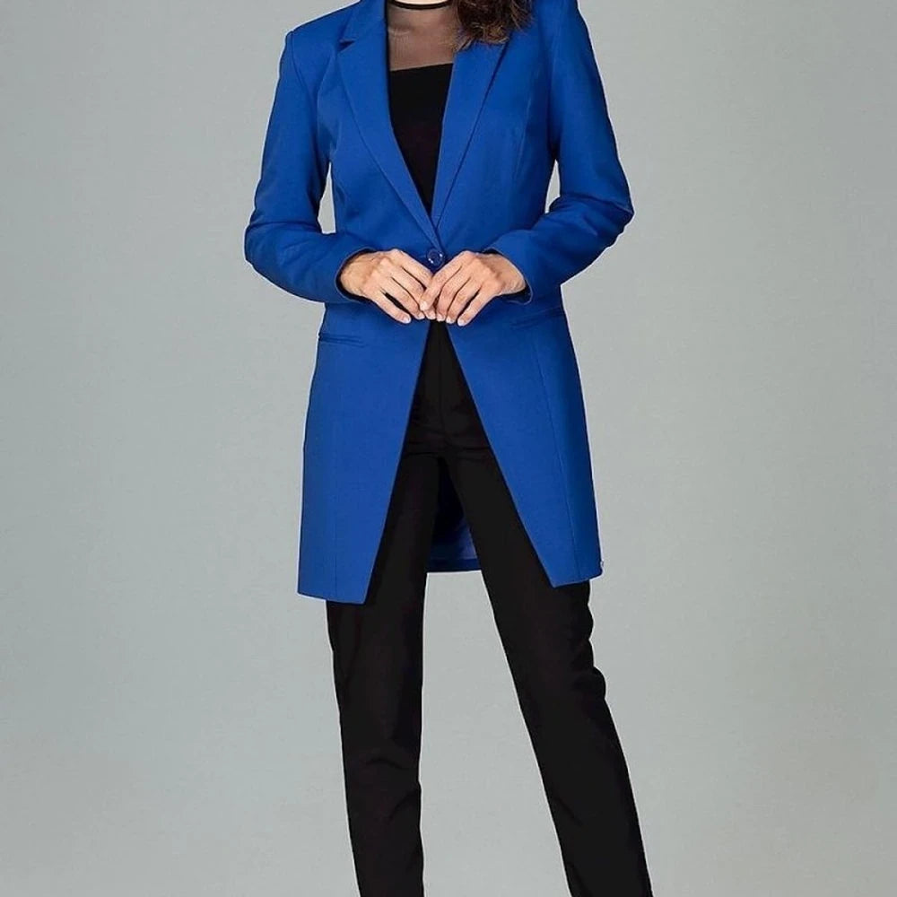 Jacket with Button Fastening and Side Pockets