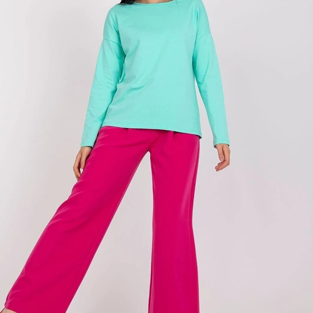Cotton Spandex Long Sleeve Blouse