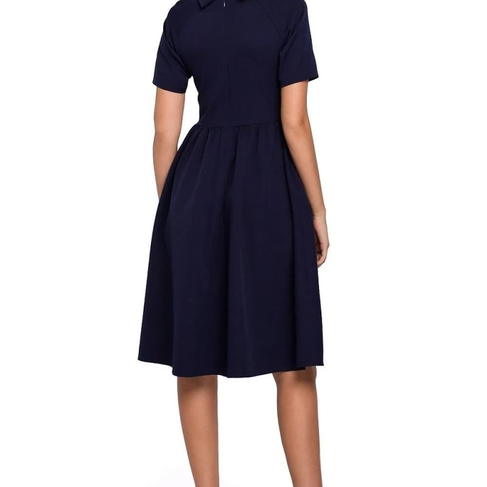 Red Ruffled Sleeve Day Dress