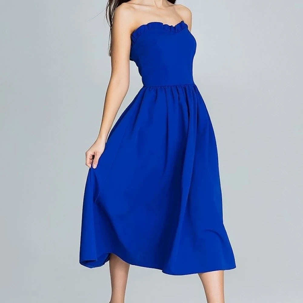 Romantic Ruffle Bodice Evening Dress