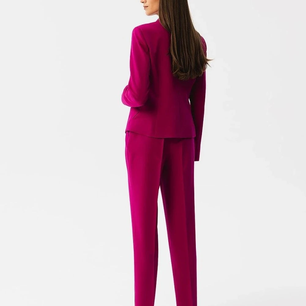 Short Asymmetrical Blazer with Single Button
