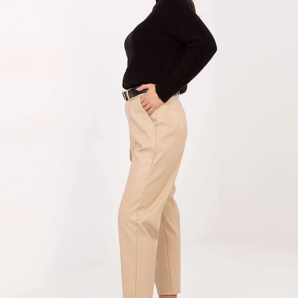 Women's Faux Leather Tapered Pants