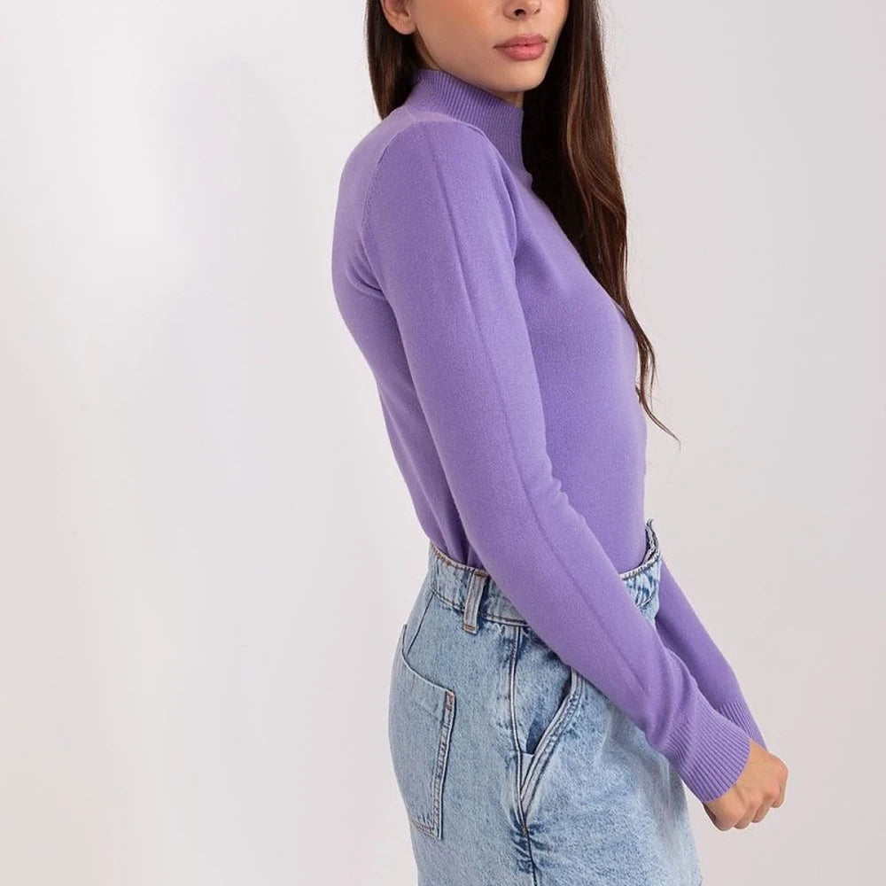 Striped Turtleneck Long Sleeve Sweater