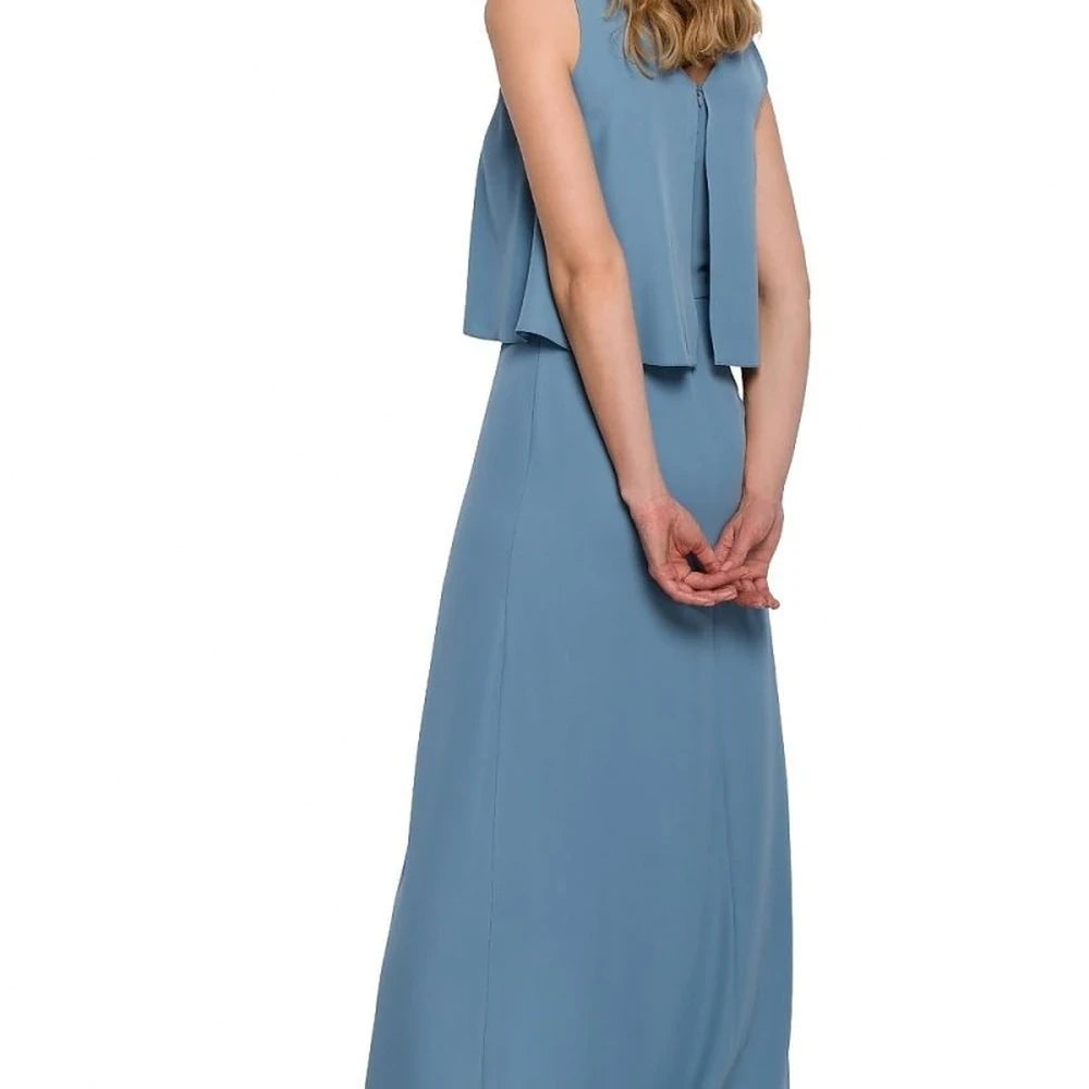 Sensual Maxi Dress with Thigh-High Slit