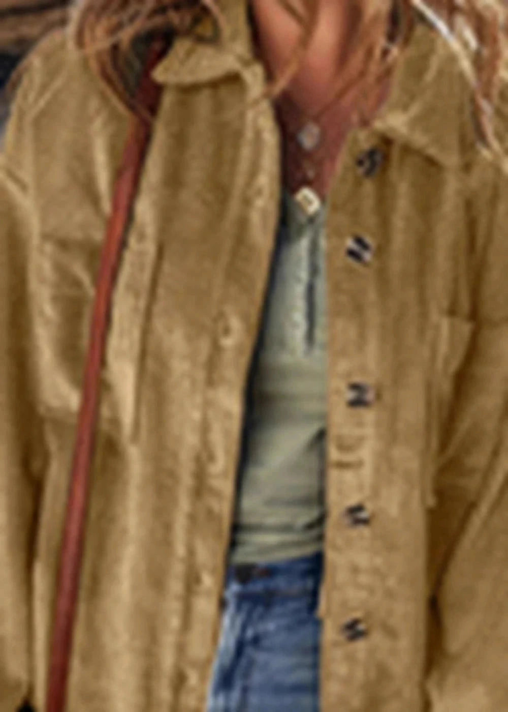 Polyester blend long sleeve jacket