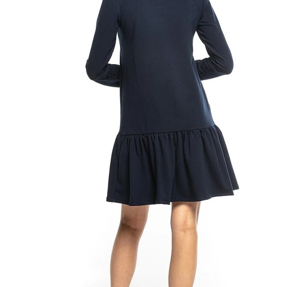 Sporty Midi Dress with Turtleneck | Tracksuit Knit